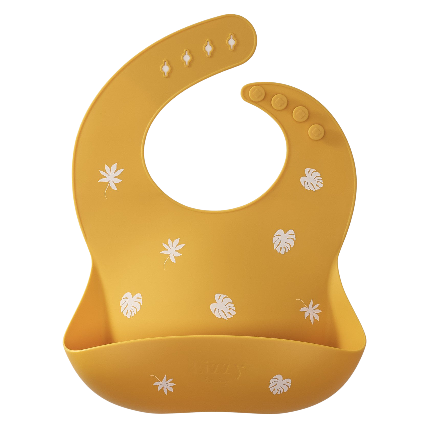 Baby Silicone Bib in Tropical Mustard