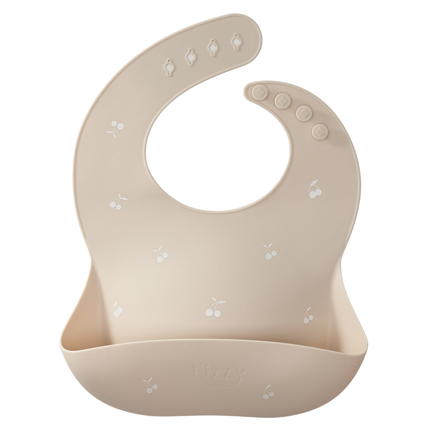 Baby Silicone Bib in Shifting Sand Cherry
